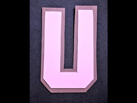 DYI Letter U using Craft Foam Peel and Stick