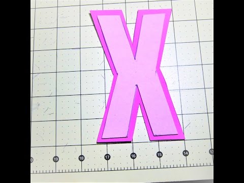 DYI Letter X using Craft Foam Peel and Stick