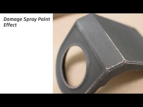 Damage Spray Paint Effect Demo: Weathered Plastic