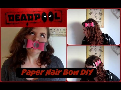 Deadpool Paper Hair Bow DIY