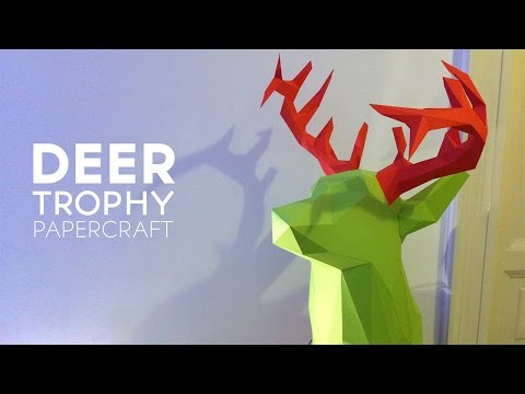 Deer Trophy Papercraft Timelapse