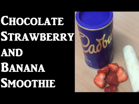 Delicious Chocolate strawberry and banana milkshake smoothie recipe