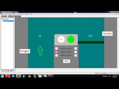 Demonstration of Car Parking Barrier System With ABB Programing