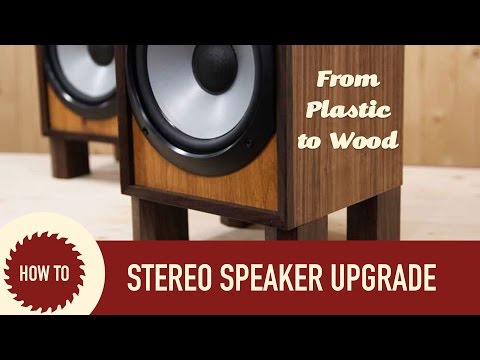 Destroying a New Set of Sony Speakers And Rebuilding Them With Walnut.