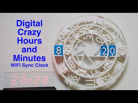 Digital Crazy Hours and Minutes - WiFi Sync Clock