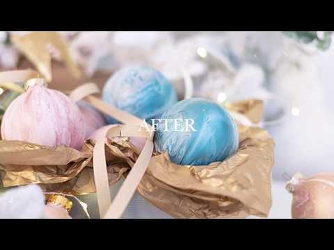 Dirty Pour Painting | DIY Christmas Ornaments