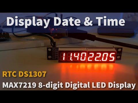 Display Date &amp;amp; Time on MAX7219 8-digit LED Display Using RTC DS1307