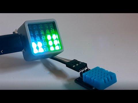 Display Temperature &amp; Humidity Using ATOM Matrix ESP32 and DHT11 Sensor