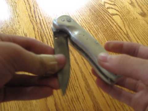 Display of Locking Mechanisms on Homemade Folding Knife