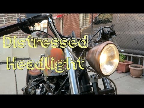 Distressed Motorcycle Headlight // Becky Stern