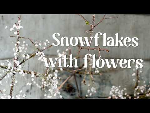 Diy Snowflakes with flowers