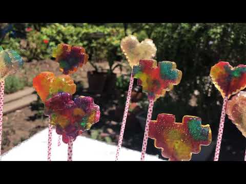 Double Rainbow Lollipops