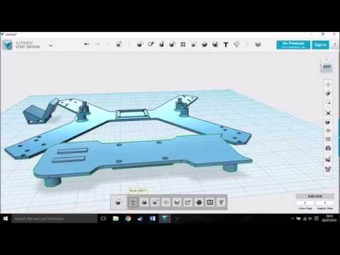 Drone frame |speed build| Using Autodesk 123D design