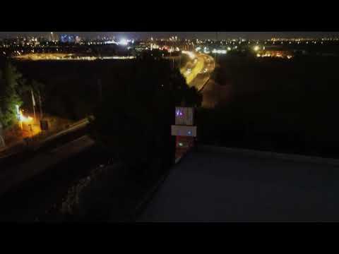 Drone hang Lights on tower