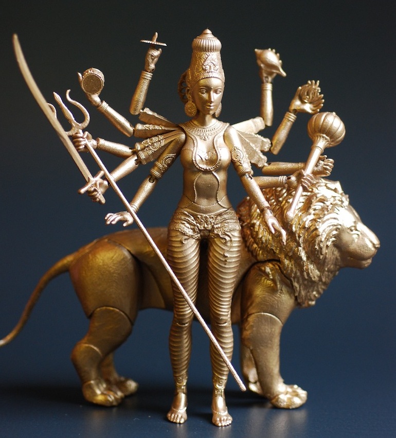 Durga Action Figure with Lion 9-28-14.JPG