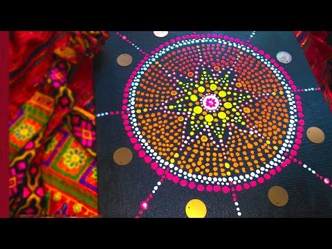 EASY MANDALA DOT ART ON CANVAS (for beginner)