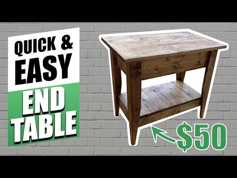 EASY Rustic End Table | $50 End Table Sells for $300!