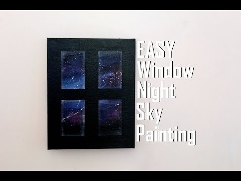 EASY Window Night Sky Painting