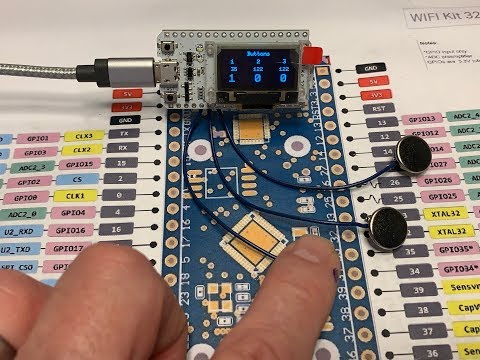 ESP32 Capacitve Touch Three Button Demonstration.