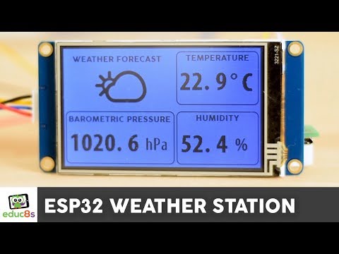 ESP32 WiFi Weather Station Project with a Nextion Display and a BME280 sensor