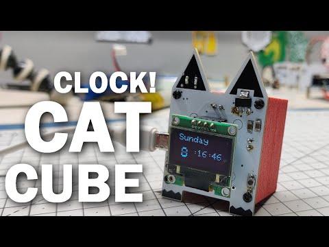 ESP8266 Based Cat Themed CLOCK SSD1306