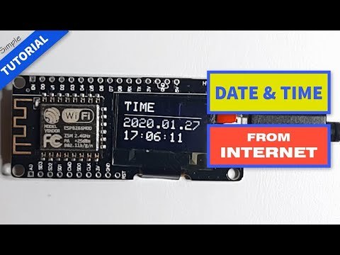 ESP8266 OLED - Get Time and Date From Internet - Visuino Tutorial