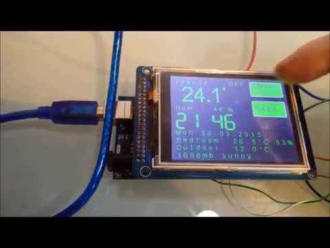 ESP8266 WiFi touch screen thermostat