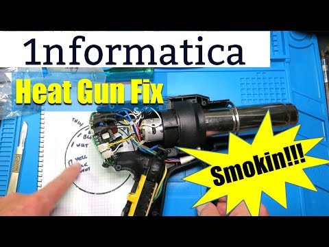 Earlex HG2KLCD Heat Gun Fix - Electronic Repair Tutorial Prulde PLD2030 TBE1404