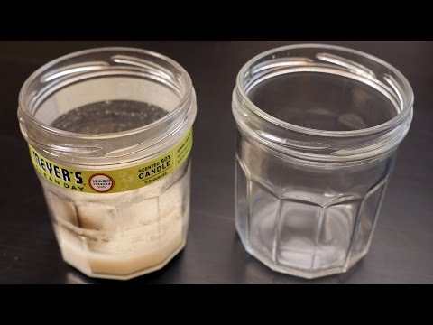 Easily Remove Wax From Candle Jars // Becky Stern