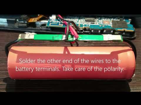 Easily modify Android Tab battery with 18650 LiPo battery