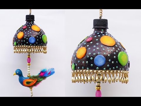 Easy Best Out of Waste DIY Wind Chime | Plastic Bottle Craft Ideas | DIY Silver Foil Clay Crafts |