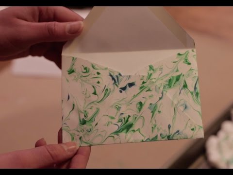 Easy DIY Paper Marbling with Food Dye &amp;amp; Shaving Cream