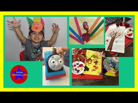 Easy DIY Thanksgiving Craft Ideas for Kids with Thomas the Train Toy Surprise Inside