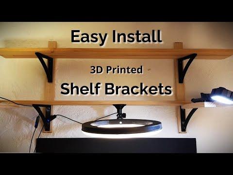 Easy Install 3D Printed Shelf Brackets