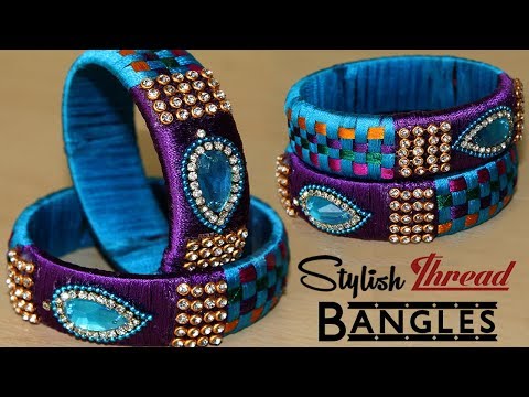 Easy and Beautiful Silk Thread Bangles 2018 || Fancy Silk Thread Bangles Making || Craft Ideas 2017