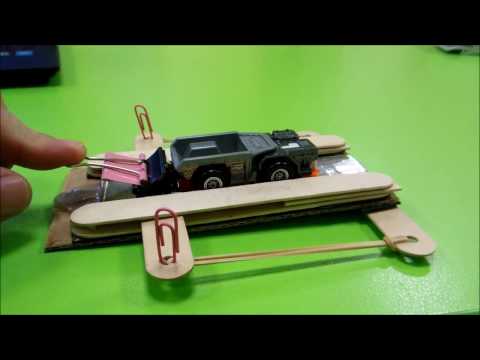 Easy and cheap catapult for toy cars