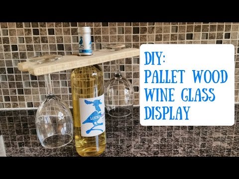 Easy to Make Pallet Wood Wine Glass Holder