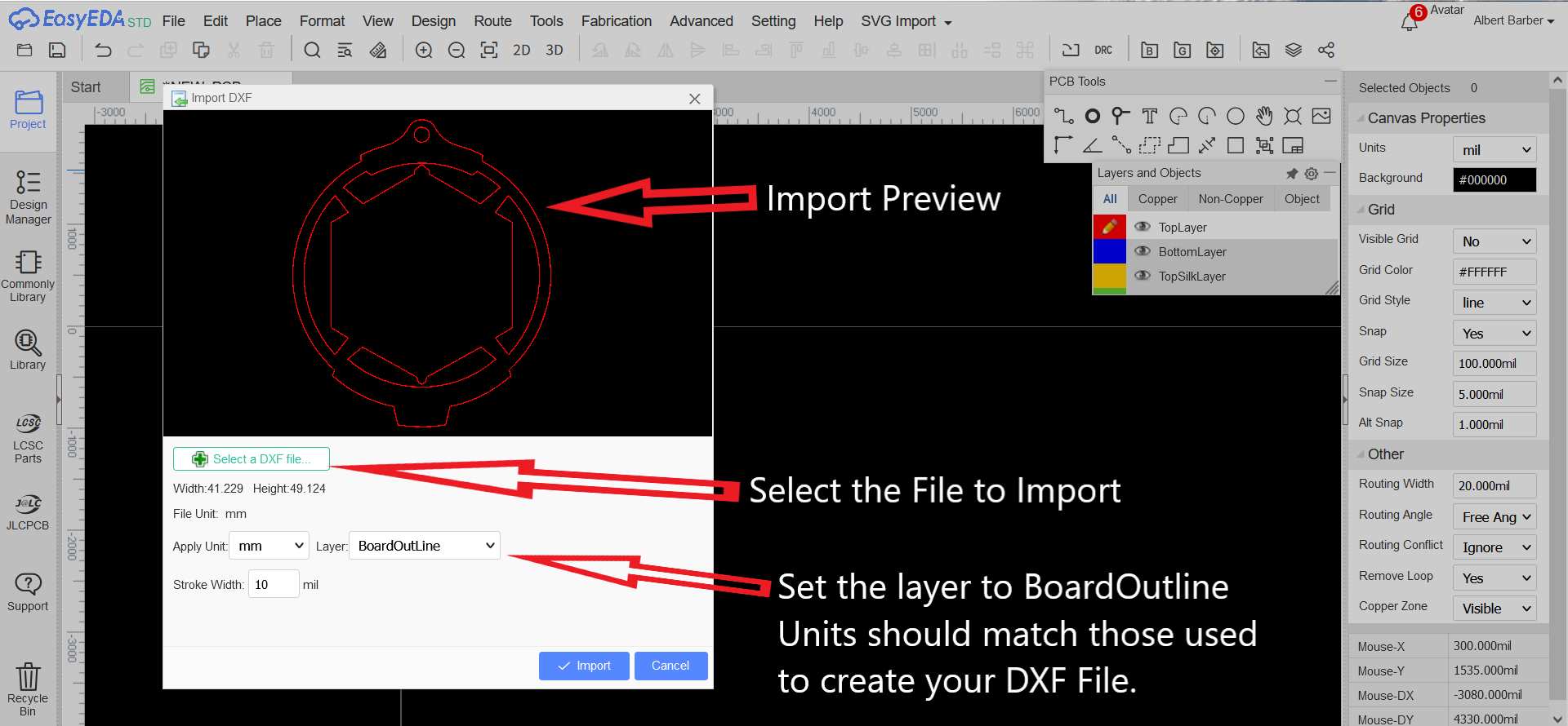 EasyEDA DXF Import Dialog.png