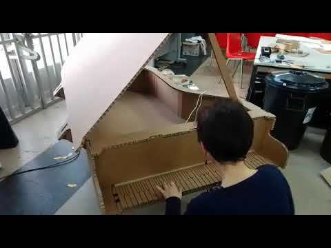 Educational Makey Makey Piano Step 8: Cardboard Piano Stage