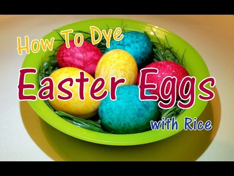 Egg Dyeing With Rice - Life Hack !!!