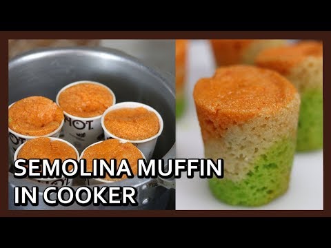Eggless Semolina Muffins | Tricolour Muffins in Cooker | Republic Day Special | Healthy Kadai