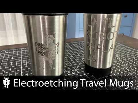 Electro metal etching $1 Travel Mugs