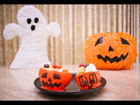 Elise's Eats - Ep 88: Jack-O-Lantern Dessert Bowls (Halloween Special!)