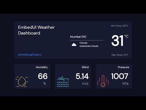 EmbedUI - Weather Dashboard