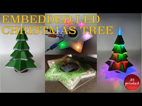 Embedded LED 3D Printed Christmas Tree DIY Neopixel WS2812