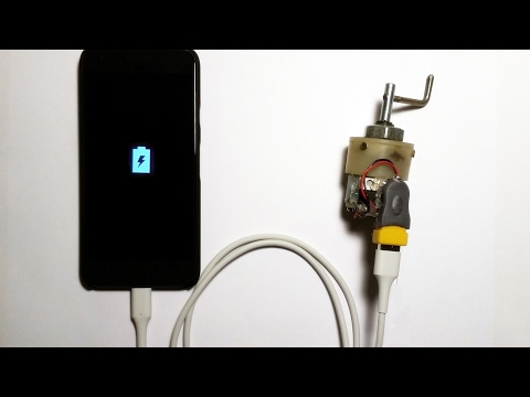 Emergency Mobile Charger using DC motor