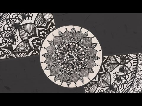 Episode 2: A Black And White Mandala | Fancy Doodling