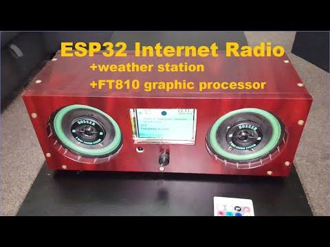 Esp32 Internet Radio and Weather Station with FT810 graphic processor for a 3.5&quot; TFT.