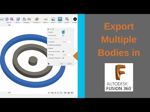 Export Multiple Bodies as One STL File in Fusion 360