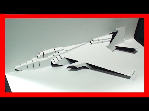 F-15 Fighter Jet Pop Up Card | FREE Template - Kirigami HD!